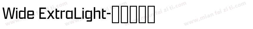 Wide ExtraLight字体转换